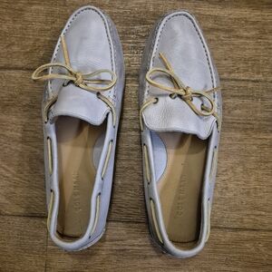 Cole Haan Gray Boat Shoes with Lace Detailing